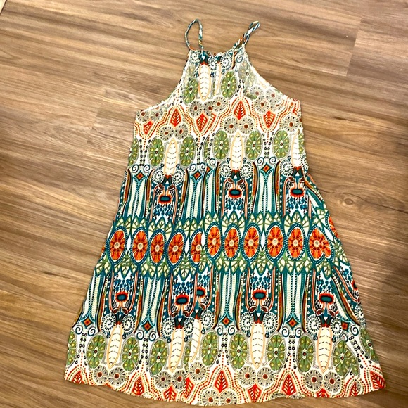 SLEEVELESS BOHEMIAN MINI DRESS - Picture 4 of 6